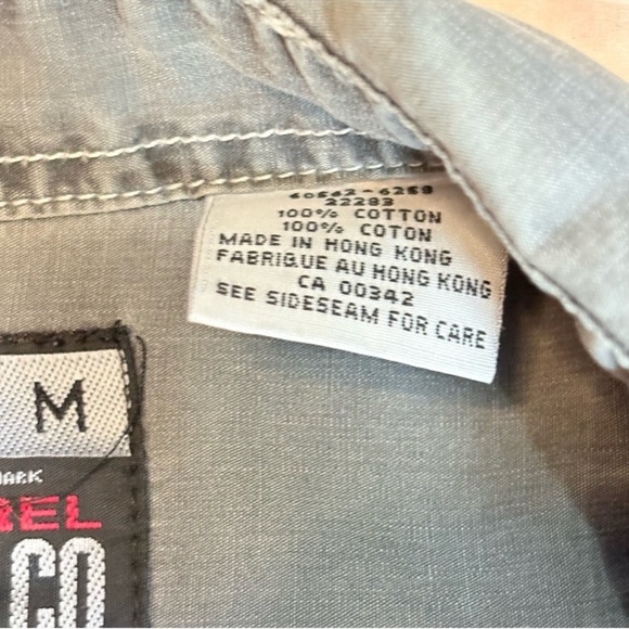 Vintage Levi's Gray Oversized Cotton Button Up Shirt Embroidered Logo - Picture 7 of 16